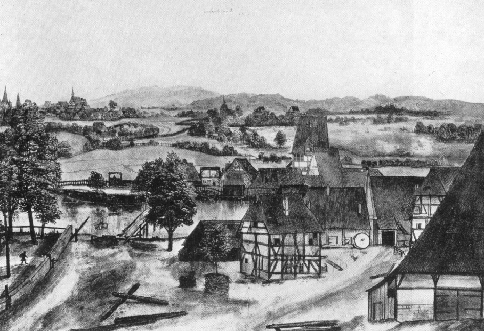 Drahtziehmhle, Aquarell 1494