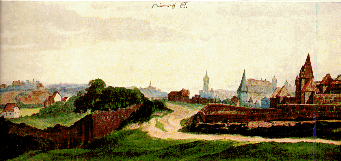 Der Westen Nrnbergs, Aquarell 1495/97