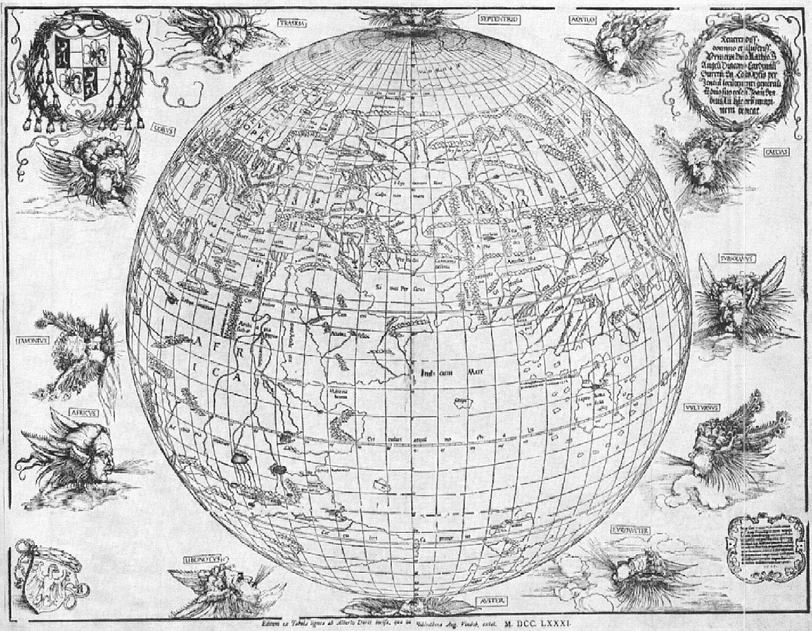 Karte d. stl. Erdhalbkugel 1515
